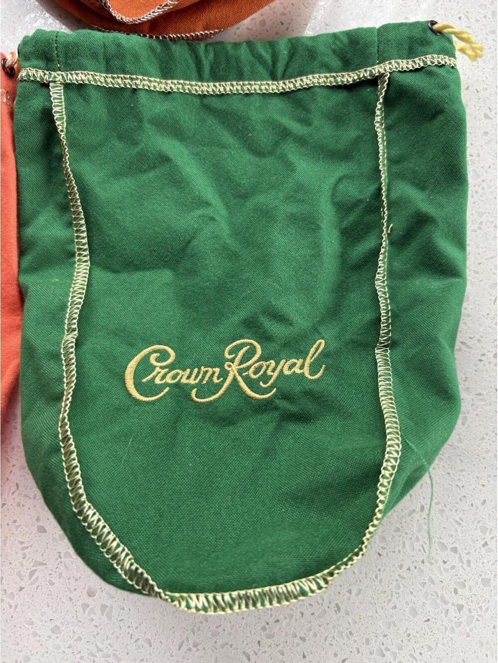 Lot of 6 Crown Royal Bags Variety of Colors Purple Green Vanilla Peach Caramel - Picture 5 of 16